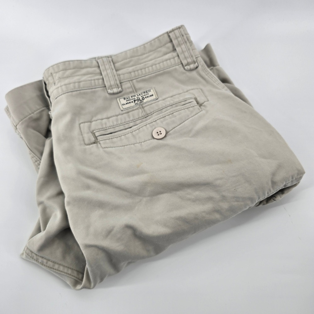 Polo Ralph Lauren Cargo Shorts Mens 35 Khaki Tan Classic Polo Chino Utility